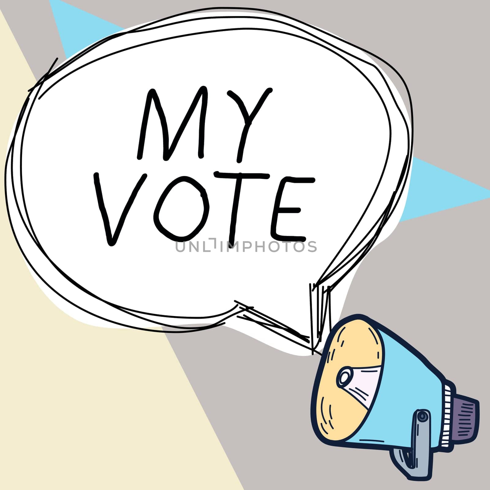 Text sign showing My Vote, Business concept the act of showing your choice or opinion in an election or meeting