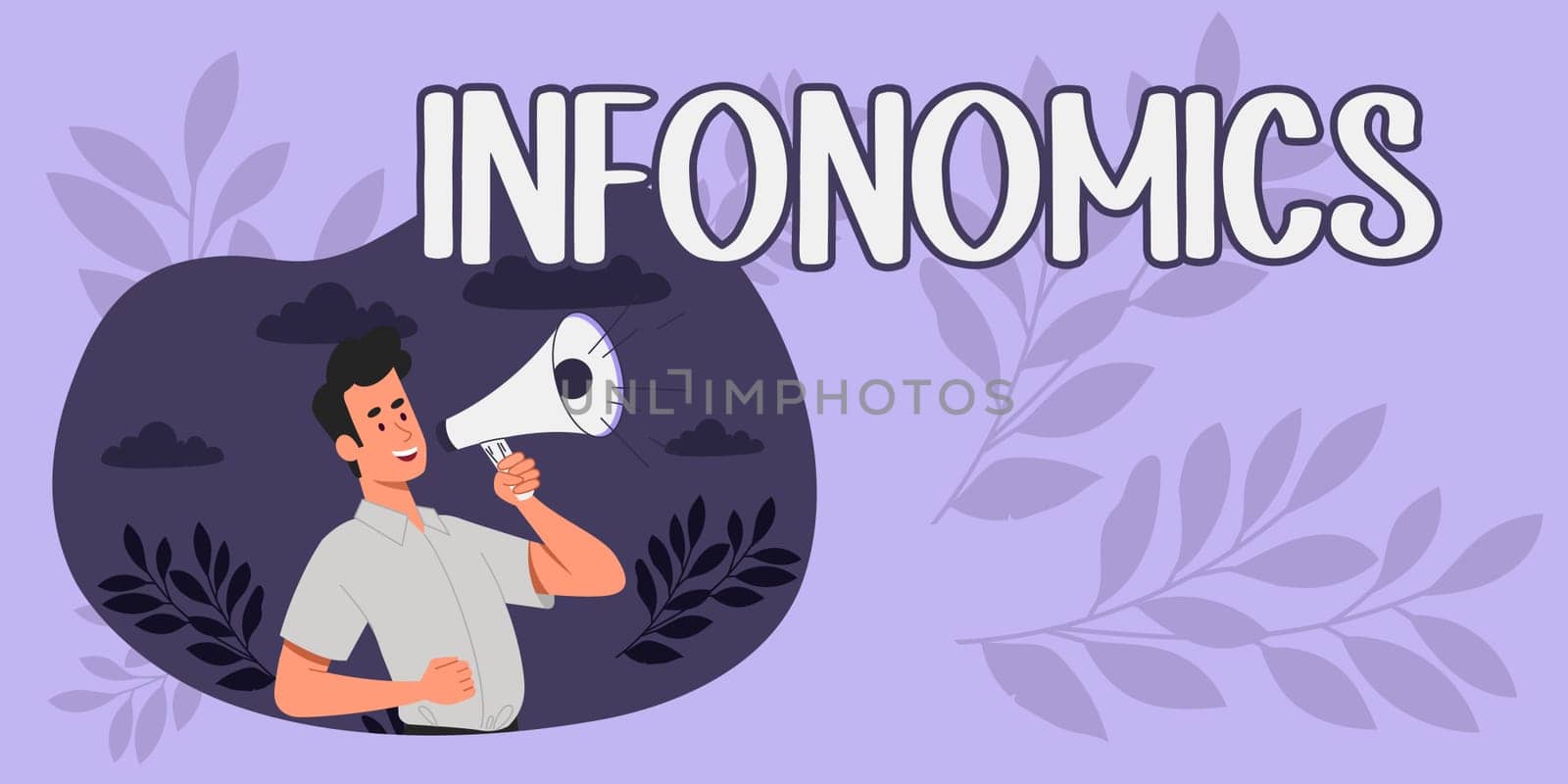 Handwriting text Infonomics, Internet Concept visual image used to represent information or data