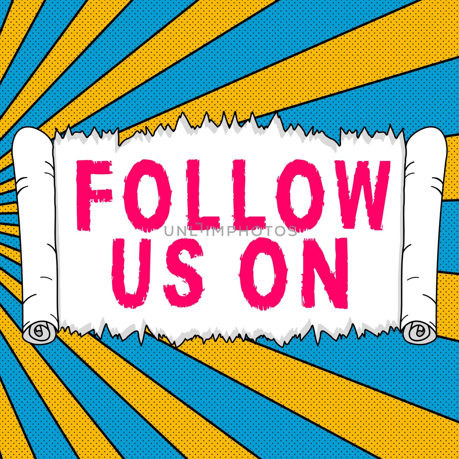 Text showing inspiration Follow Us On, Word Written on To invite a person or group to join his company and take rules