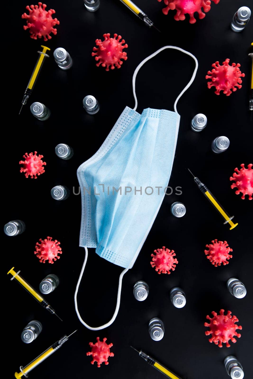Medical mask for protection against corona virus, SARS pandemic background