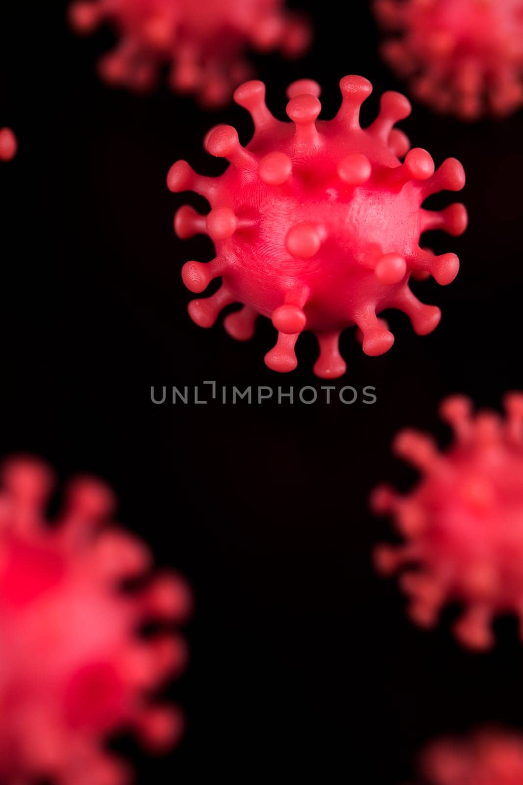 Virus cells, epidemic coronavirus background