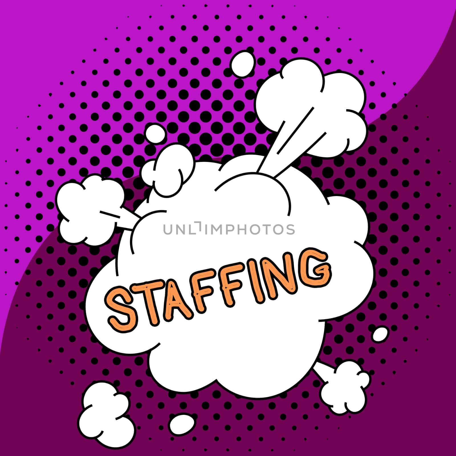 Handwriting text Staffing, Word for The percentage of workers that replaced by new employees
