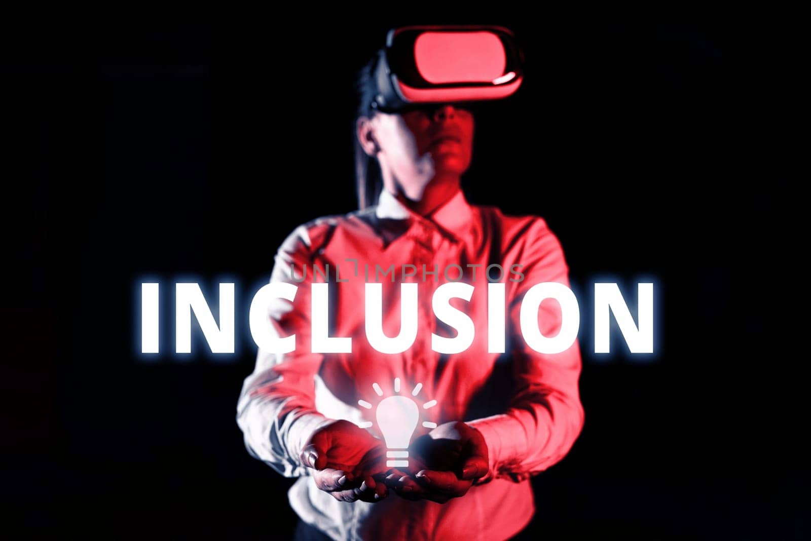 Conceptual display Inclusion, Business showcase action state including of being included within group or structure