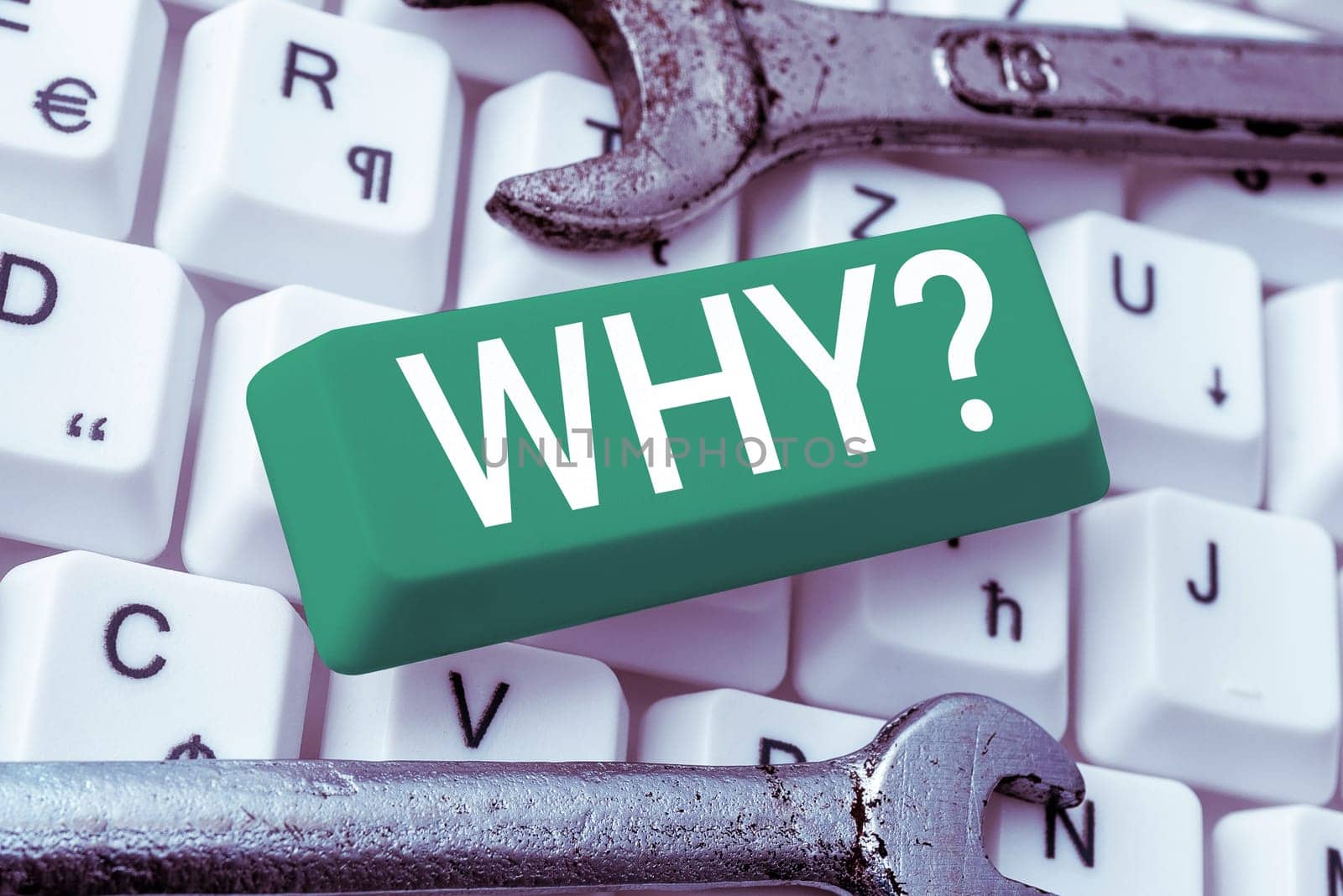 Handwriting text Why, Business idea Asking for what reason and purpose Expressing surprise