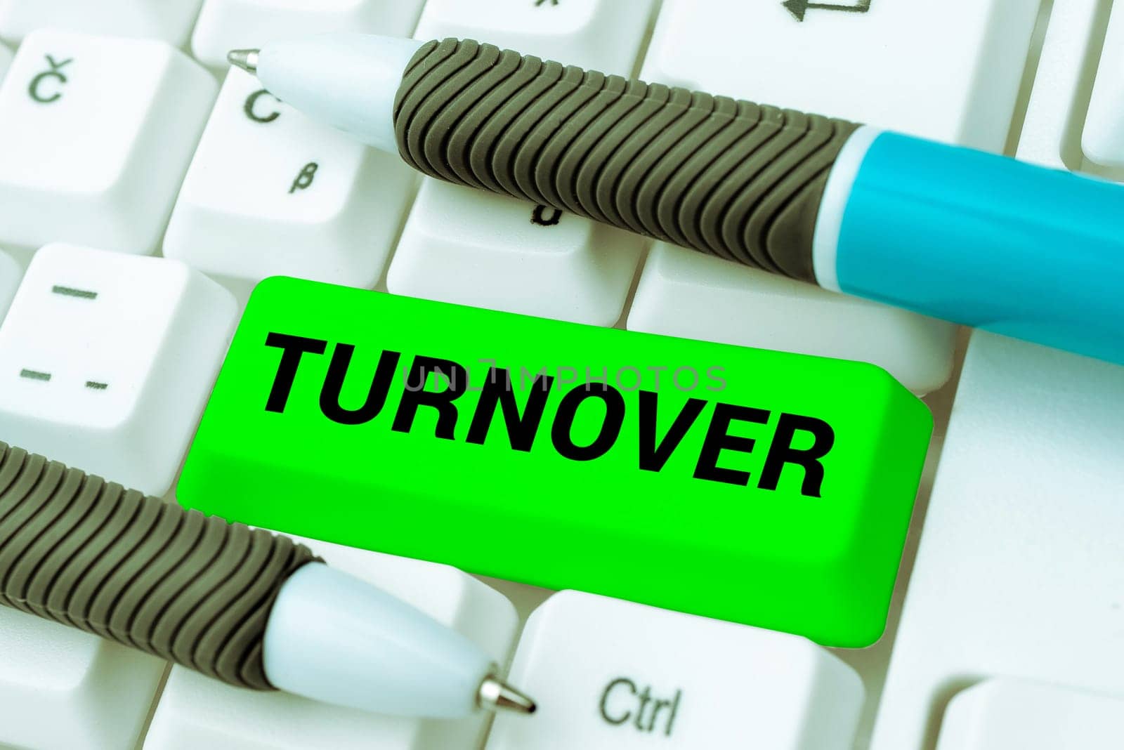 Sign displaying Turnover, Concept meaning the percentage of workers who leave an organization