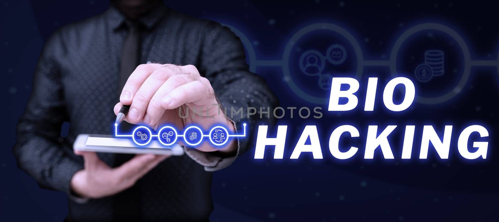 Text showing inspiration Bio Hacking, Word Written on exploiting genetic material experimentally without regard to ethical standards