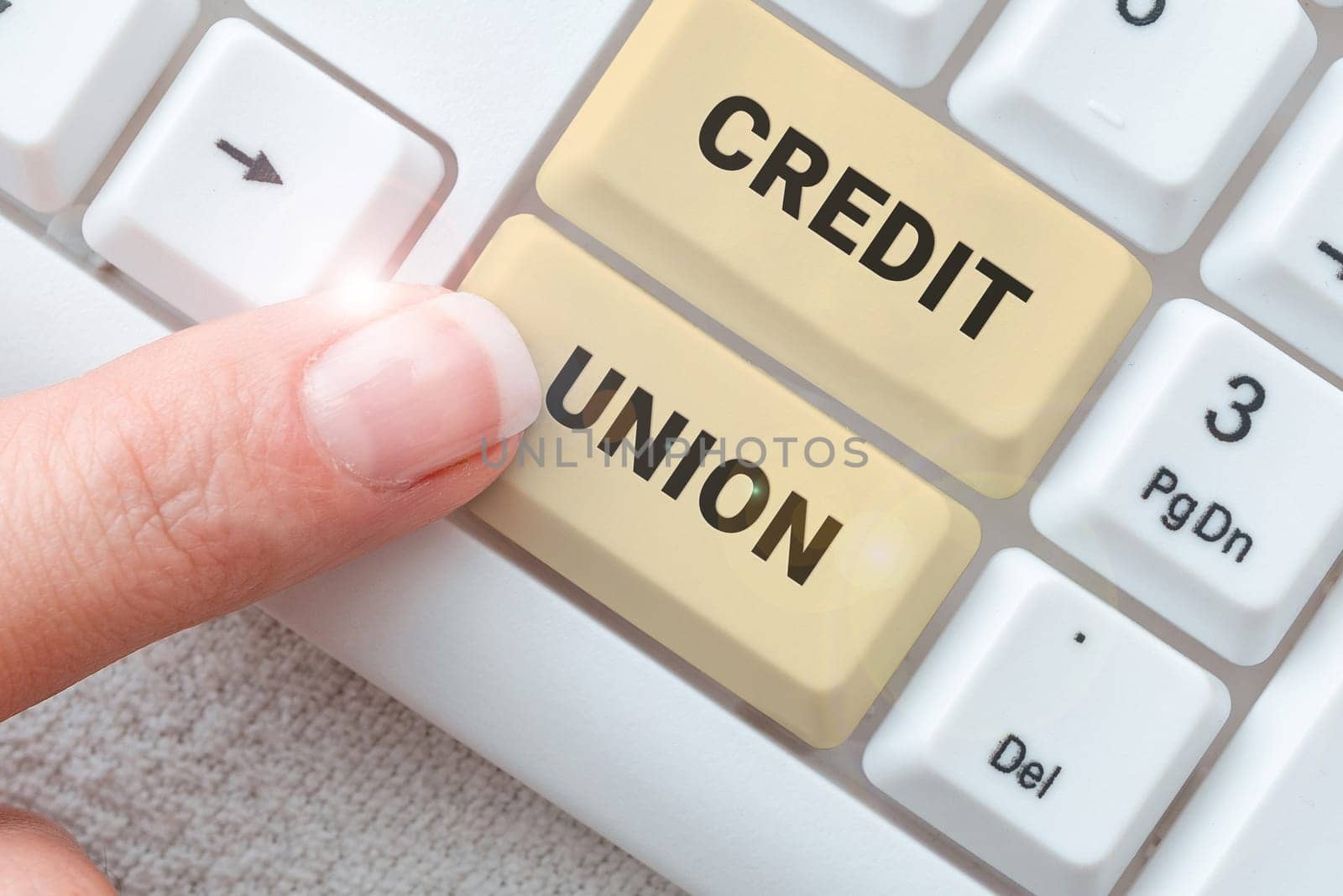 Inspiration showing sign Credit Union, Word for cooperative association that makes small loans to members