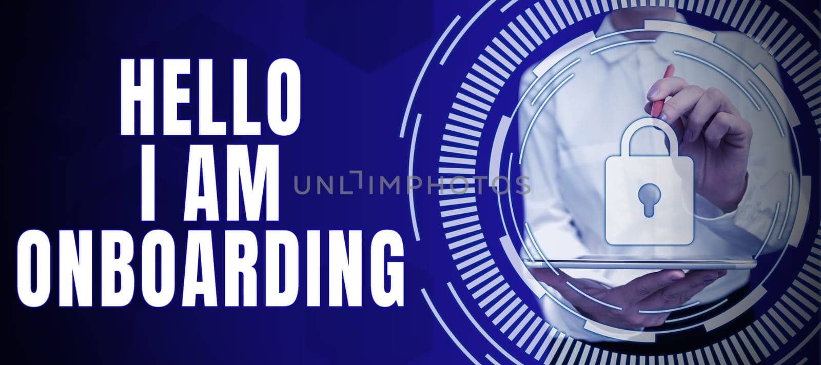 Text showing inspiration Hello I Am Onboarding, Conceptual photo Action Process of integrating a new employee into an organization