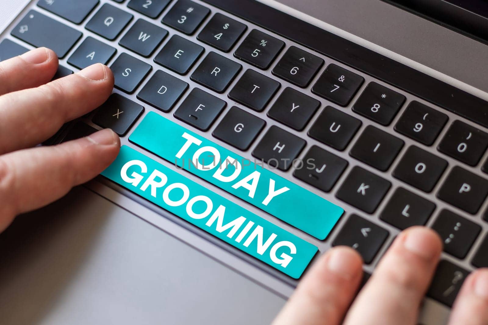 Writing displaying text Grooming, Word for hygienic care and enhancing the appearance of the pets