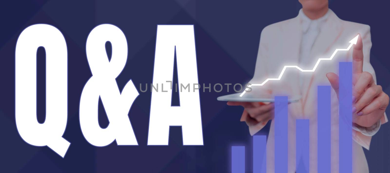 Text showing inspiration Q A, Word for defined as questions being asked and answers