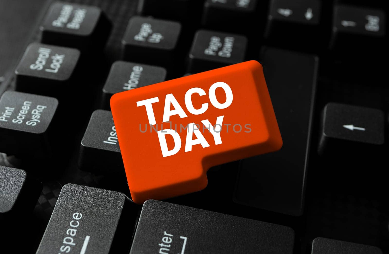 Handwriting text Taco Day, Business approach celebratory day that promotes to consumption of tacos in the US