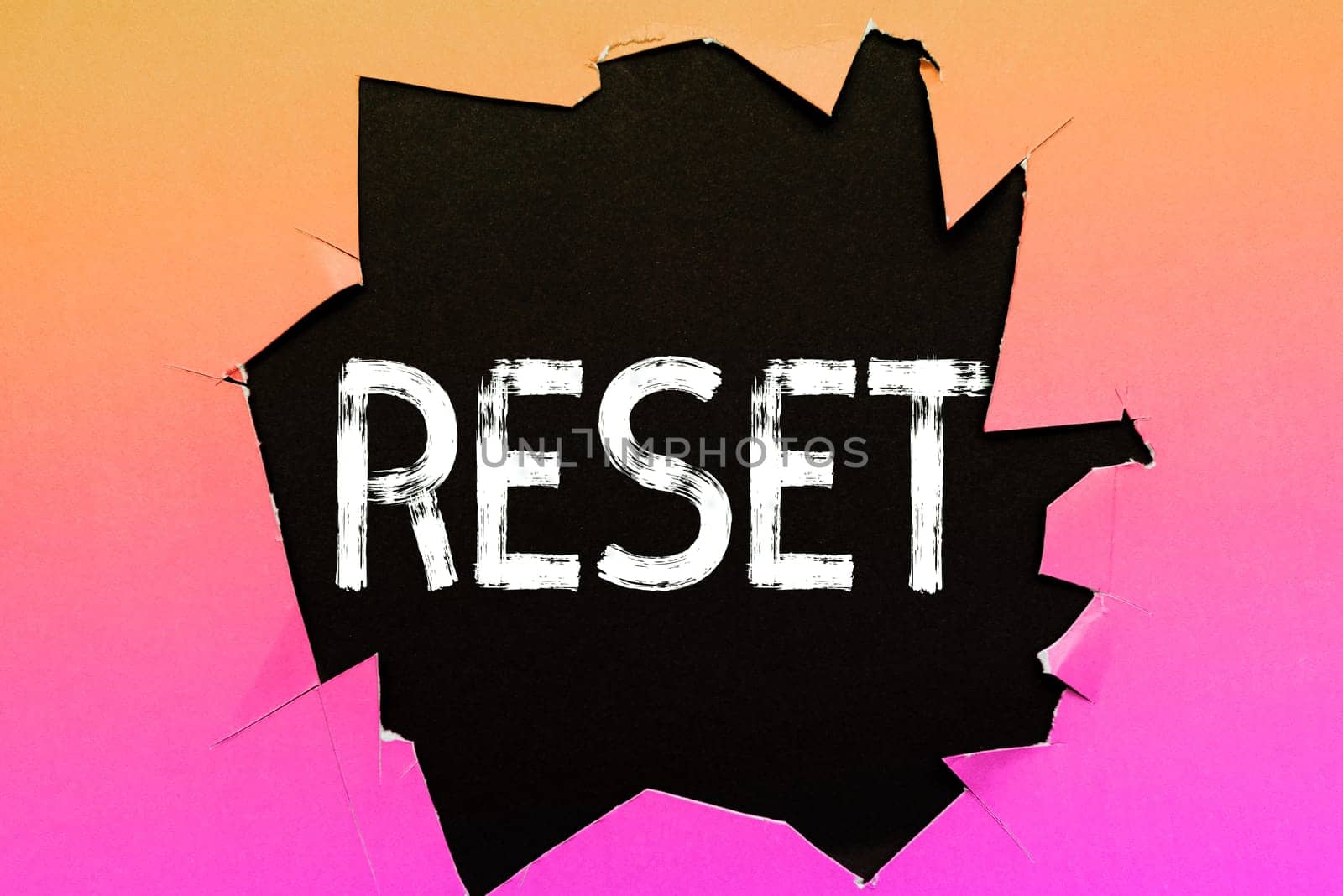Text caption presenting Reset, Business concept cause device return to its factory mode Set again zero start point