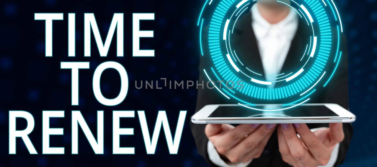 Text caption presenting Time To Renew, Business overview Continue the insurance acquired Life and property protection