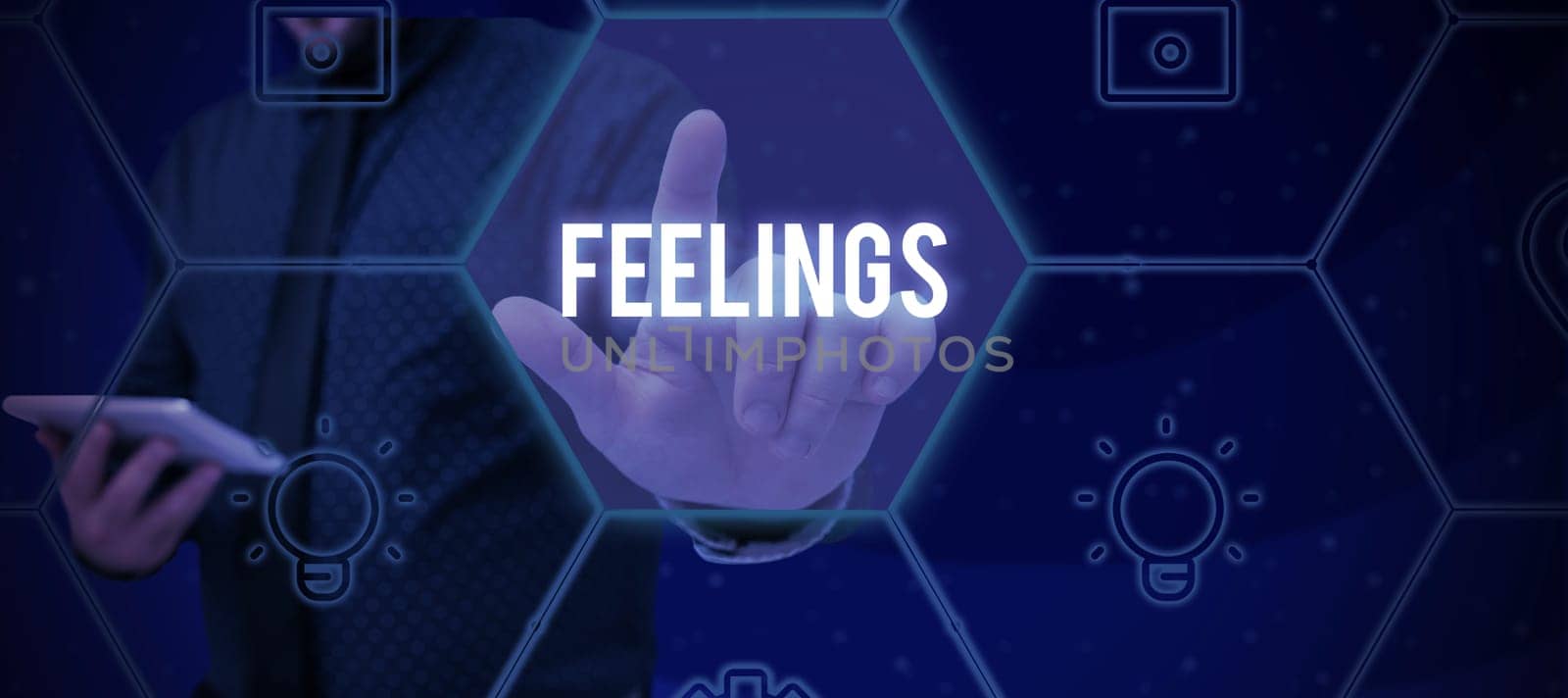 Hand writing sign Feelings, Business overview causing happy positive feelings about life have satisfaction
