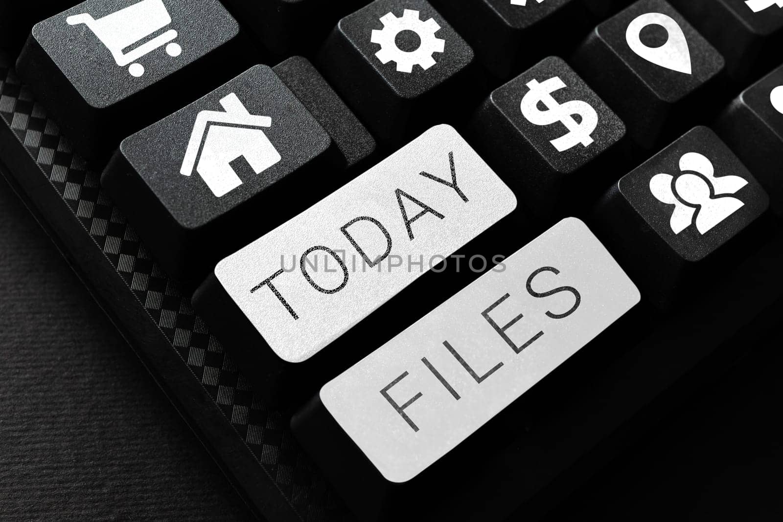 Writing displaying text Files, Concept meaning Folder box for holding loose papers together in orderr easy reference