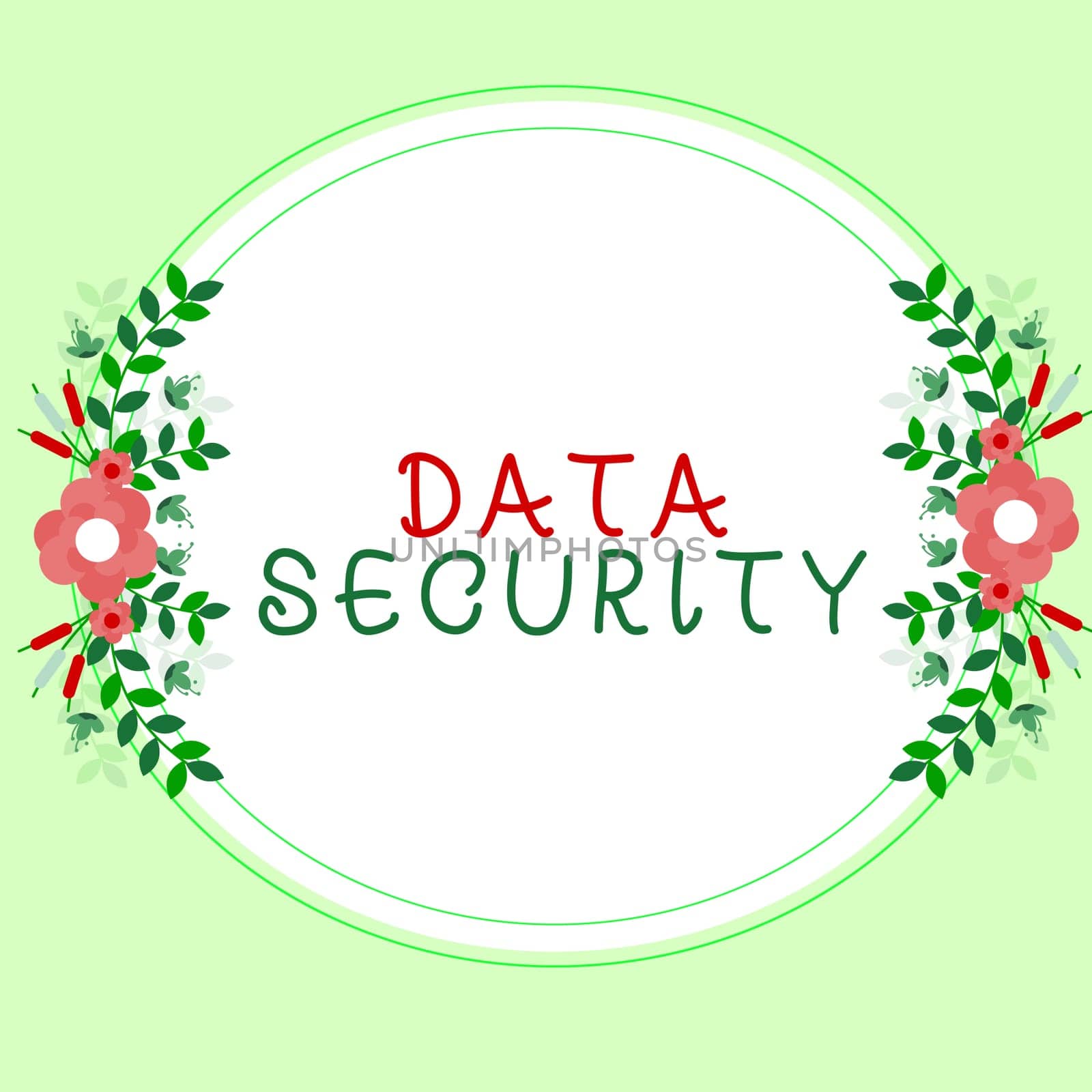Handwriting text Data Security, Business idea Confidentiality Disk Encryption Backups Password Shielding