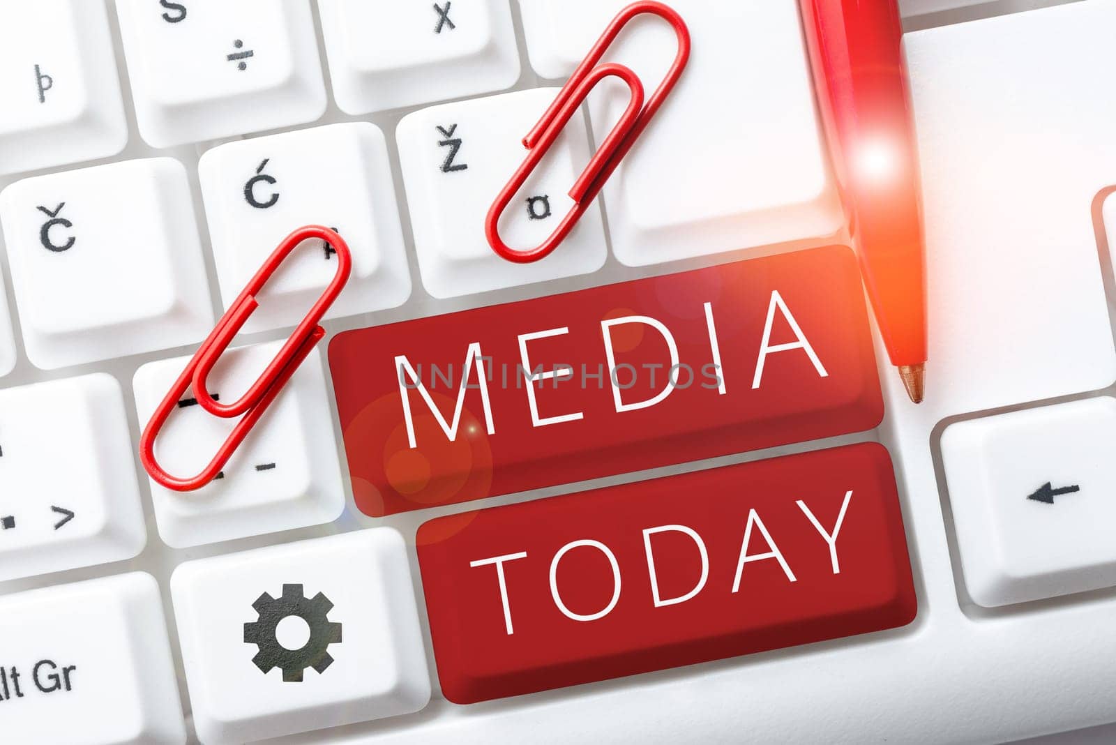 Conceptual caption Media, Conceptual photo the main means of mass communication that are regarded collectively