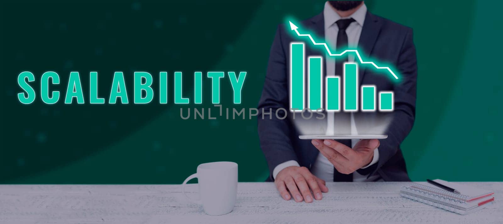 Sign displaying Scalability, Conceptual photo capable of being easily expanded or upgraded on demand
