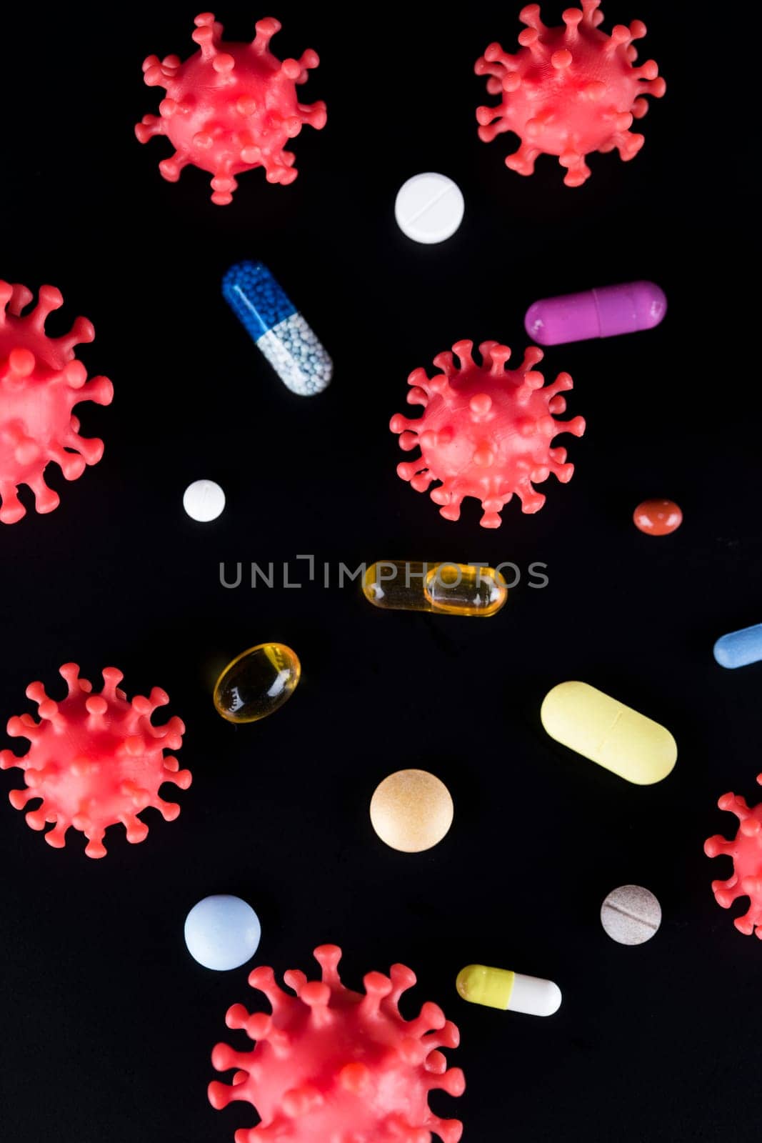 Virus close up, SARS, coronavirus pandemic background