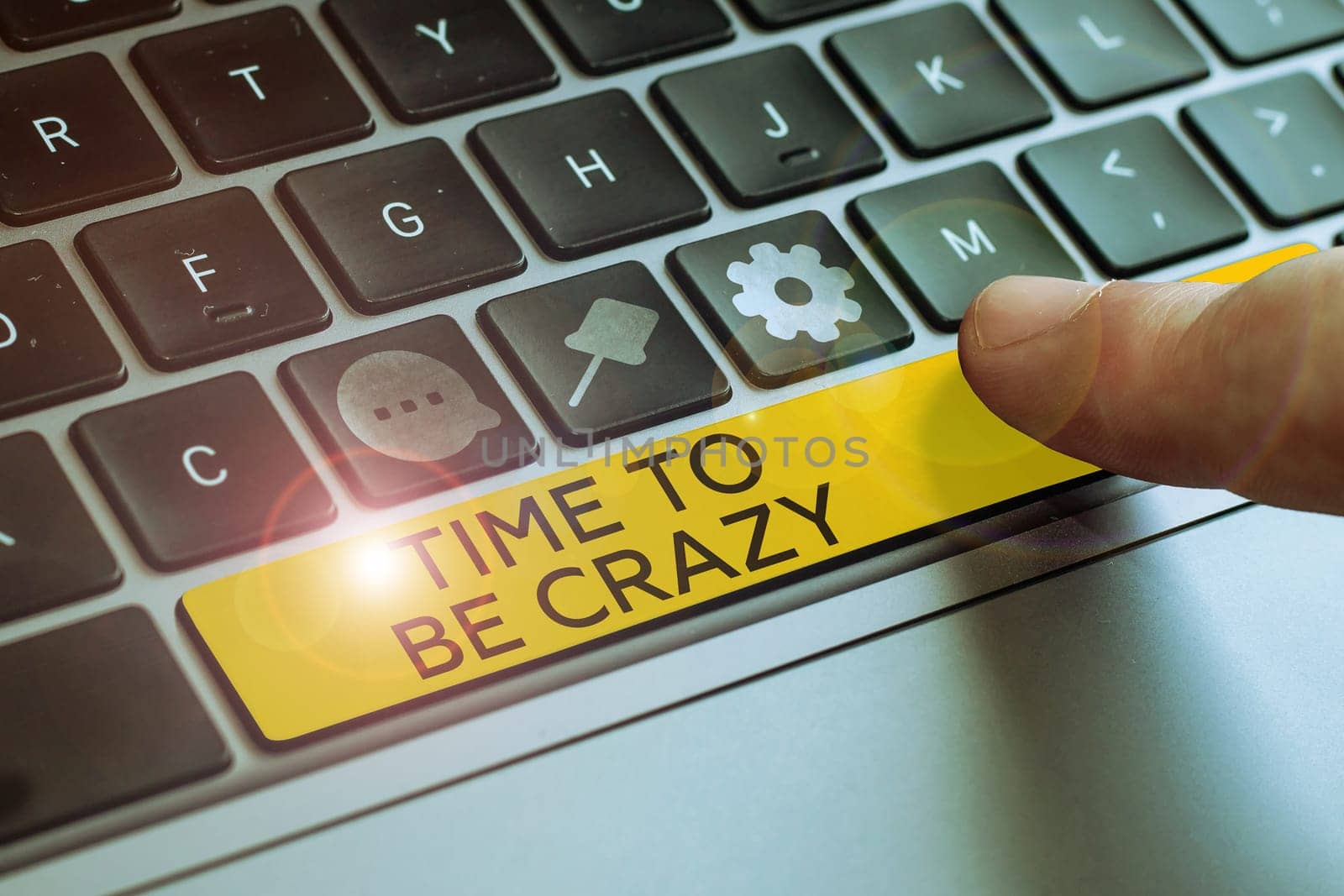 Hand writing sign Time To Be Crazy, Business overview leisure moments relax be happy enjoy the day have a party