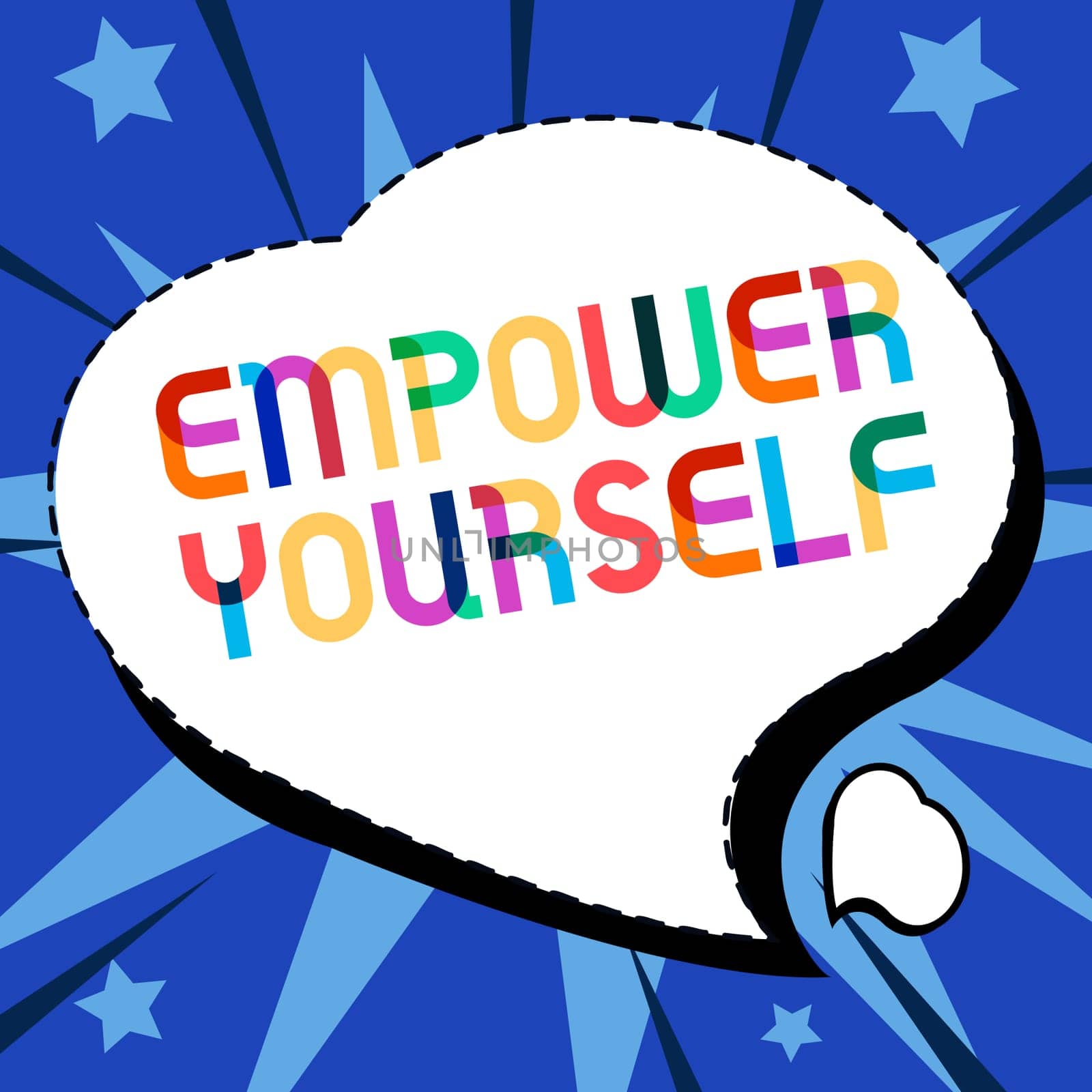 Text sign showing Empower Yourself, Concept meaning taking control of life setting goals positive choices