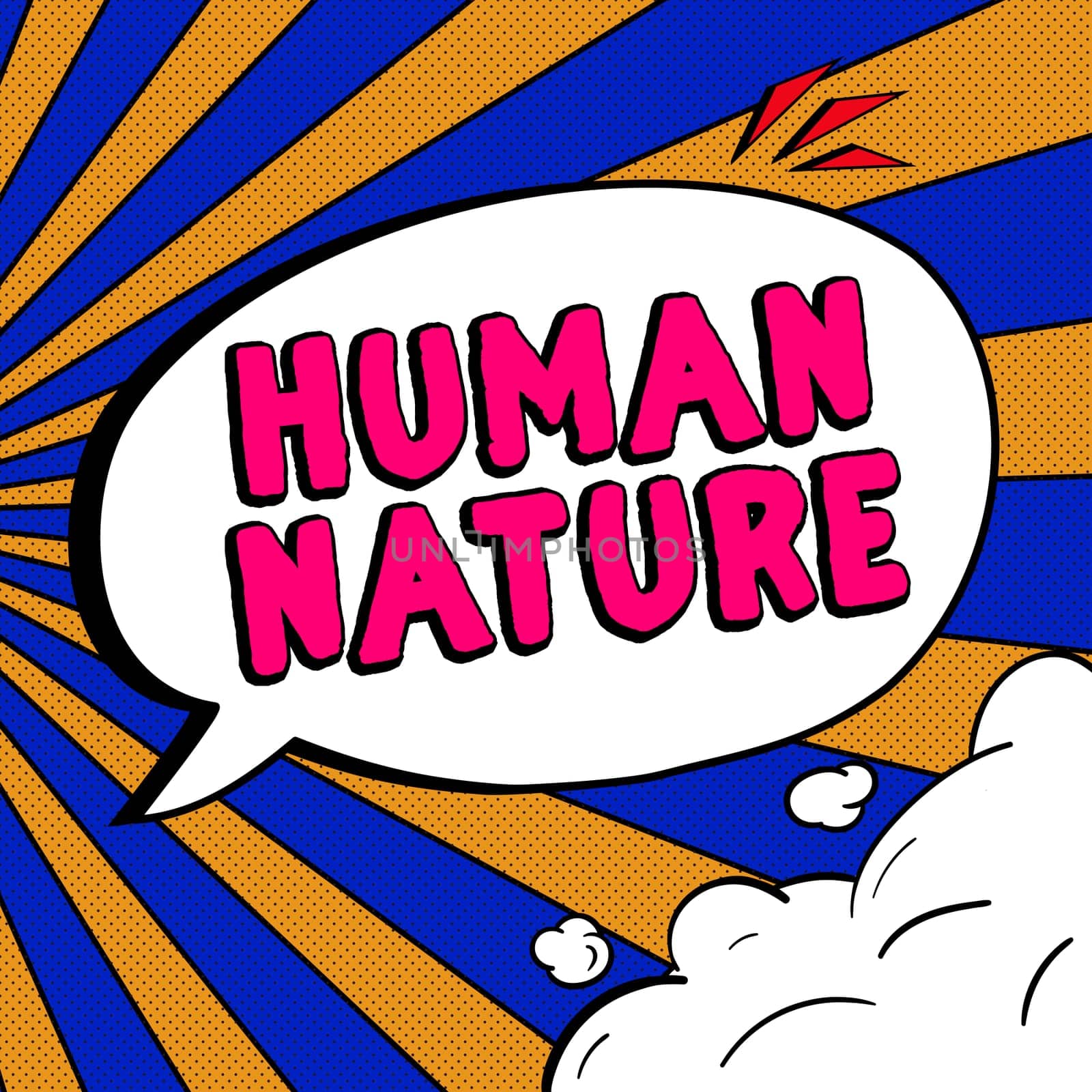 Conceptual display Human Nature, Conceptual photo psychological characteristics, feelings, and behavioral traits of humankind