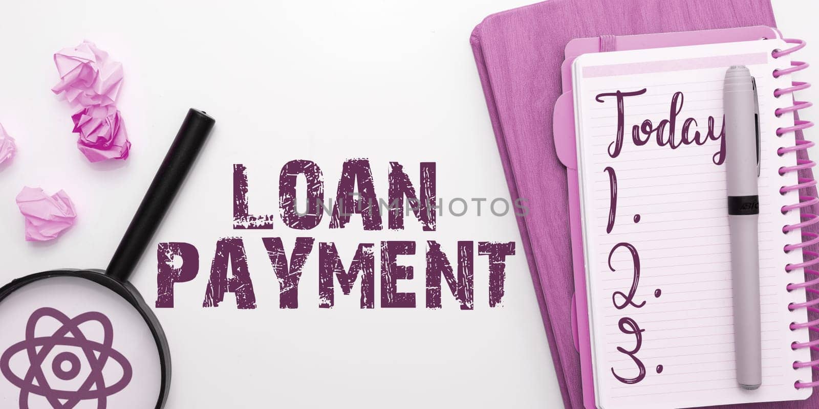 Handwriting text Loan Payment, Business approach Something lent or furnished on condition being returned