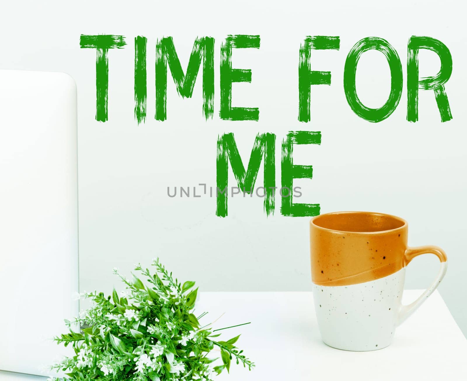 Conceptual display Time For Me, Conceptual photo I will take a moment to be with myself Meditate Relax Happiness