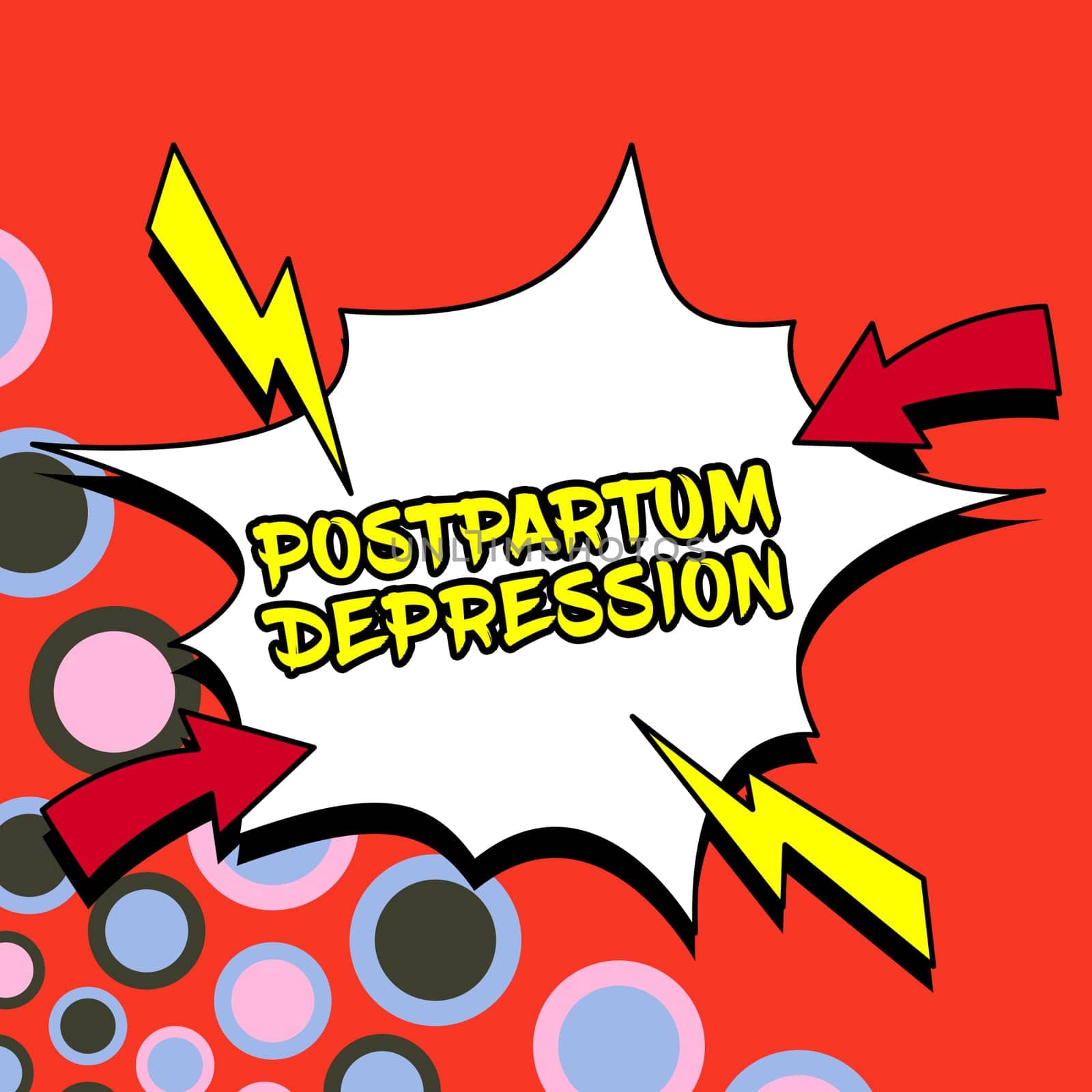 Inspiration showing sign Postpartum Depression, Business approach a mood disorder involving intense depression after giving birth