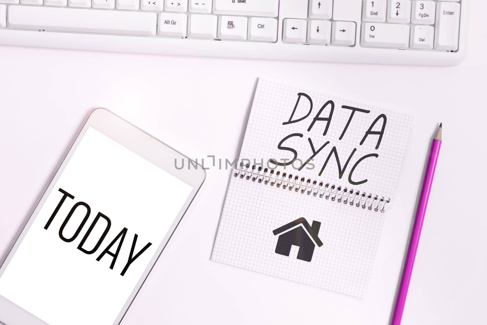 Inspiration showing sign Data Sync, Business concept data that is continuously generated by different sources