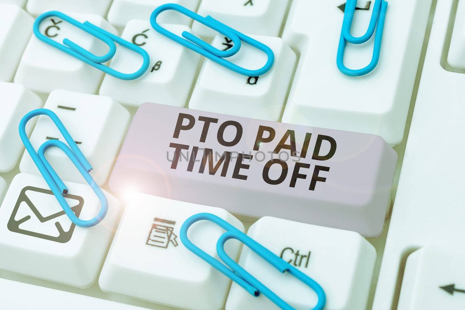 Handwriting text Pto Paid Time Off, Word Written on Employer grants compensation for personal leave holidays