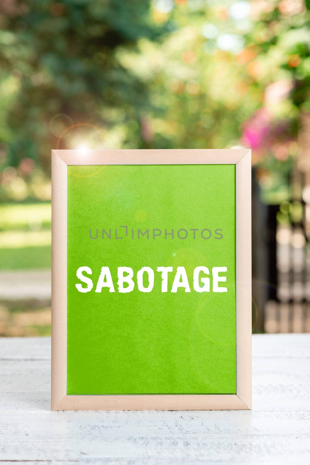 Writing displaying text Sabotage, Business showcase destruction of an employer's tools and materials by workers