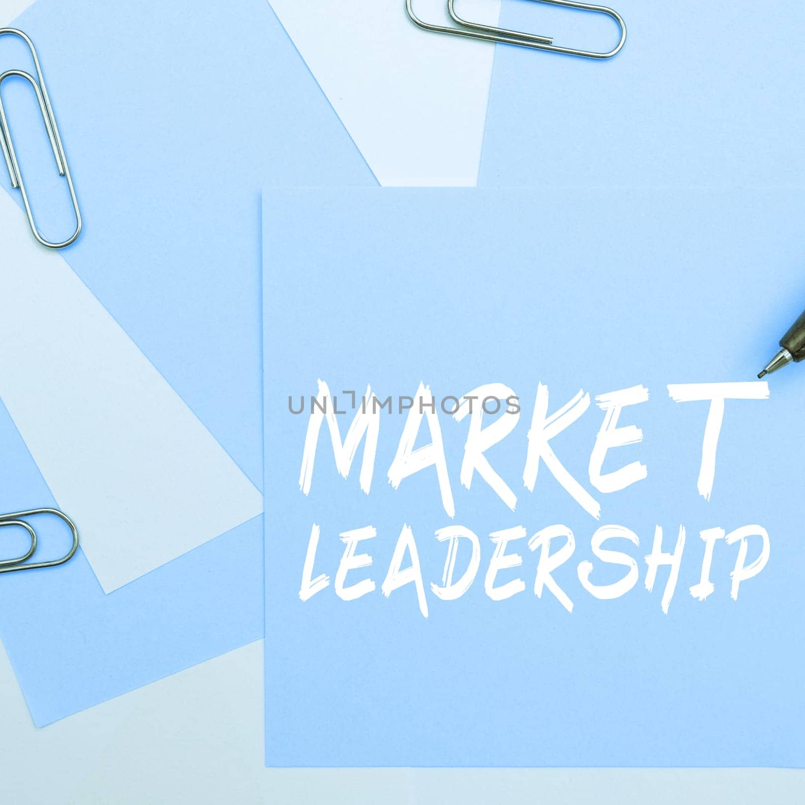 Conceptual display Market Leadership, Conceptual photo company selling the largest quantity of a particular product