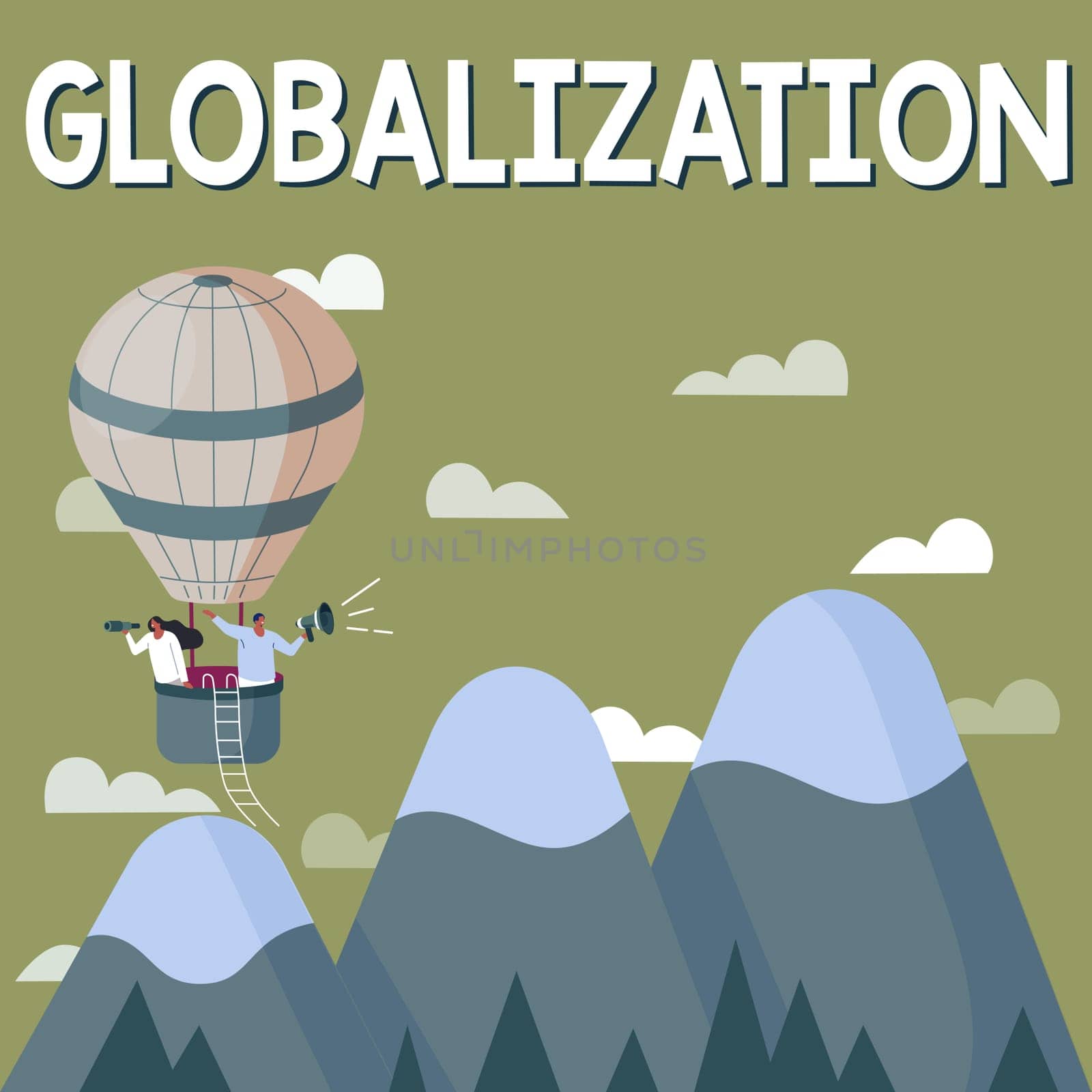 Hand writing sign Globalization, Business overview development of an increasingly integrated global economy marked