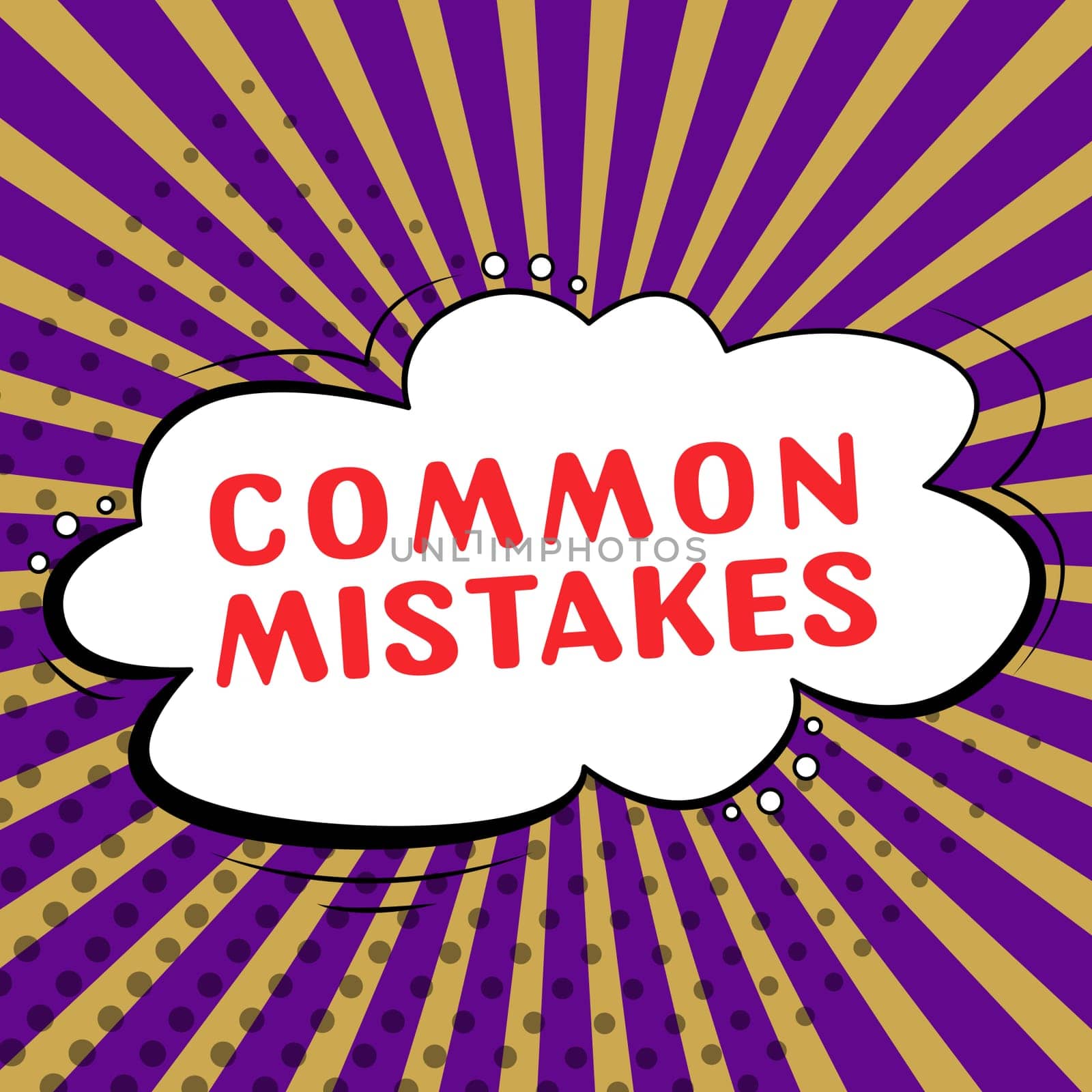 Handwriting text Common Mistakes, Conceptual photo actions that are often used interchangeably with error