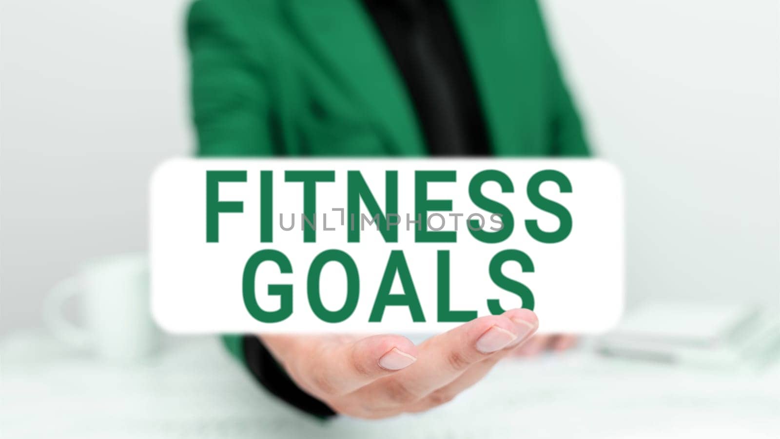 Handwriting text Fitness Goals, Business overview Loose fat Build muscle Getting stronger Conditioning