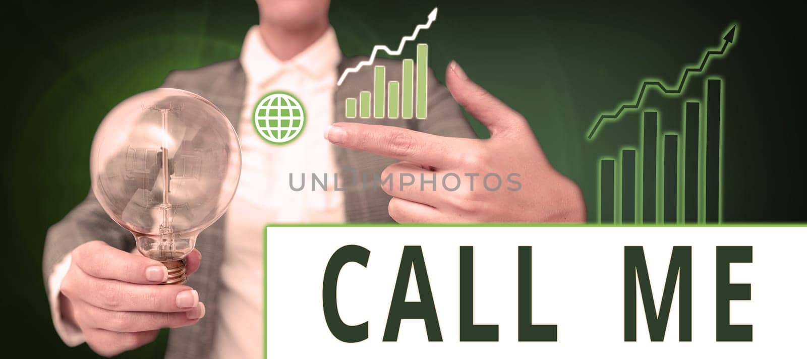 Conceptual display Call Me, Concept meaning Asking for communication by telephone to talk about something