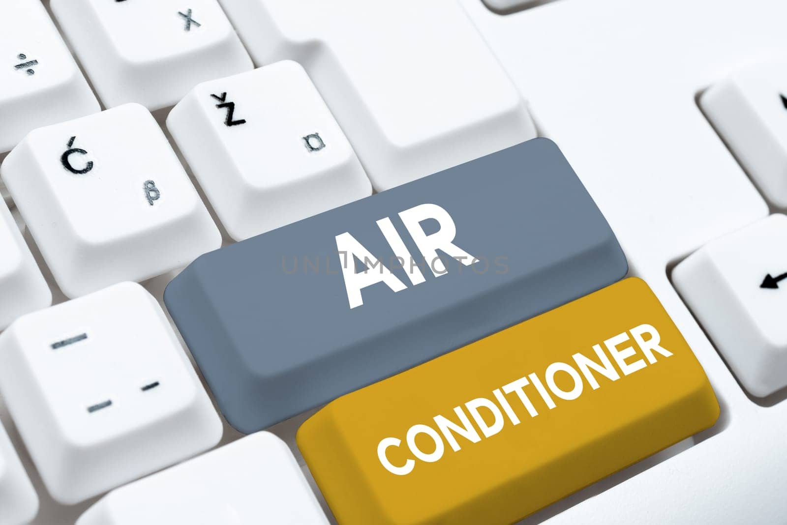 Text showing inspiration Air Conditioner, Business showcase apparatus for washing air and controlling its humidity and temperature