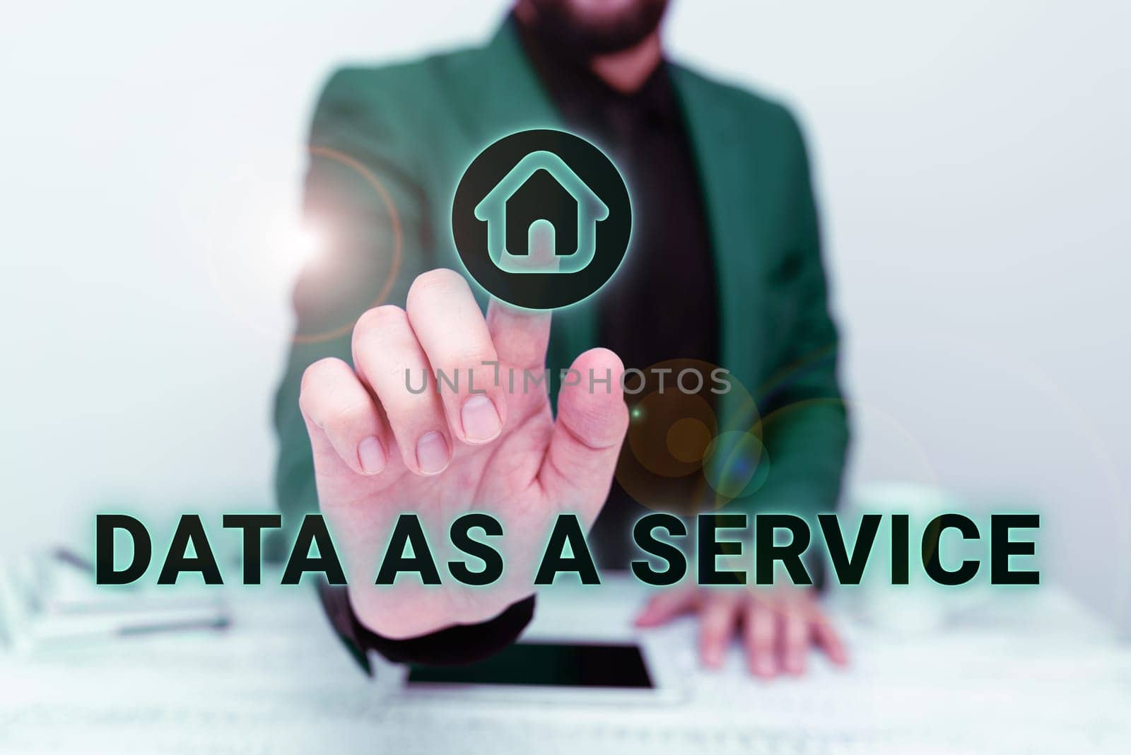Hand writing sign Data As A Service, Conceptual photo act of securing and to storing data for long term retention