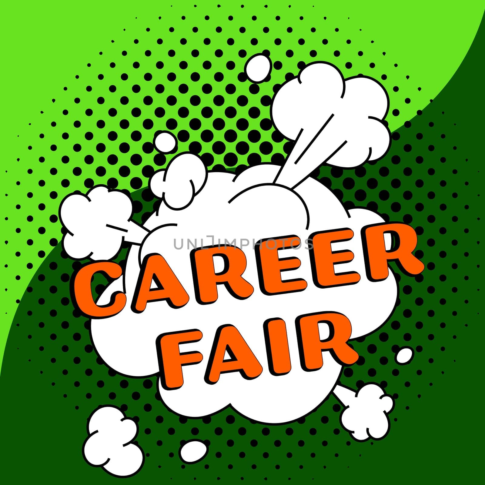 Conceptual display Career Fair, Word Written on an event at which job seekers can meet possible employers