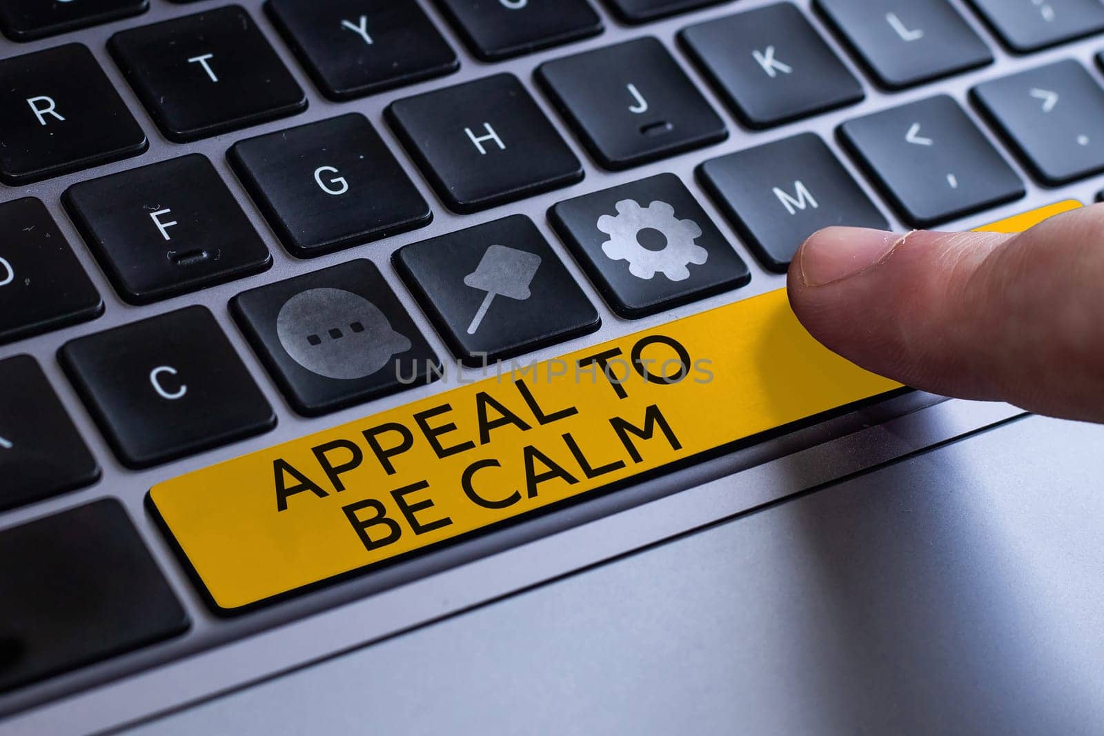 Writing displaying text Appeal To Be Calm, Internet Concept Stay relaxed calmed thoughtful do not get upset or angry