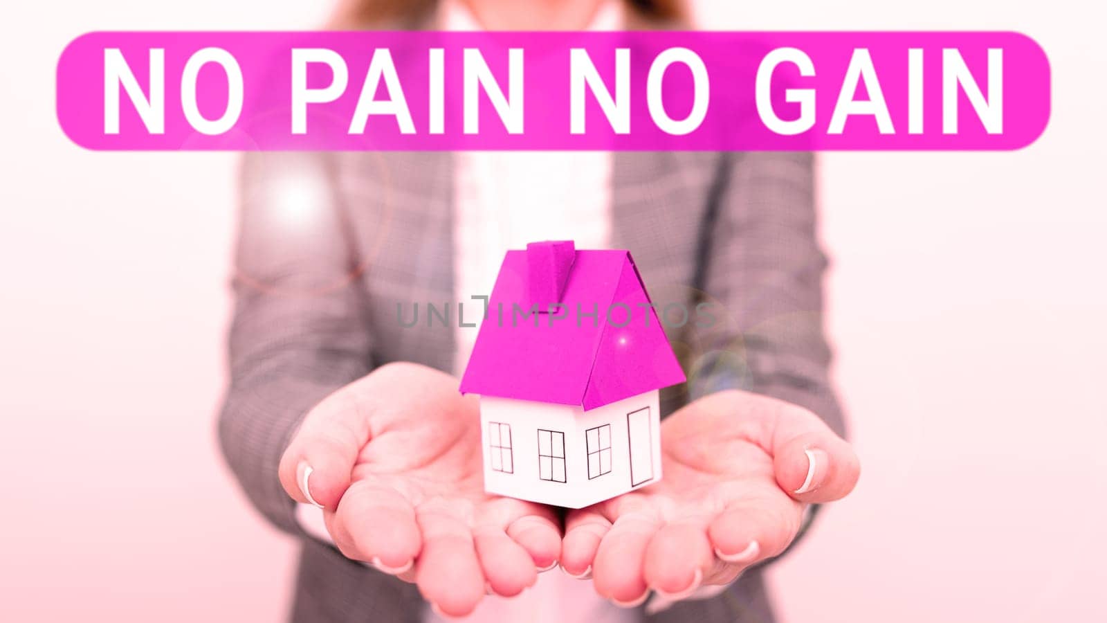 Text showing inspiration No Pain No Gain, Business overview All success requires sacrifices Motivational inspiring