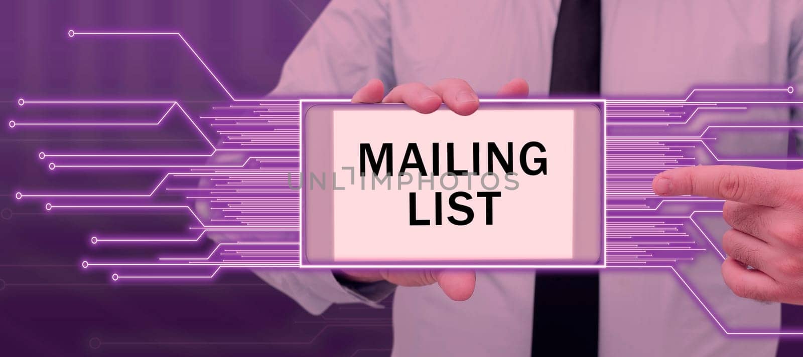 Handwriting text Mailing List, Business concept list of people who subscribe to a periodic mailing distribution