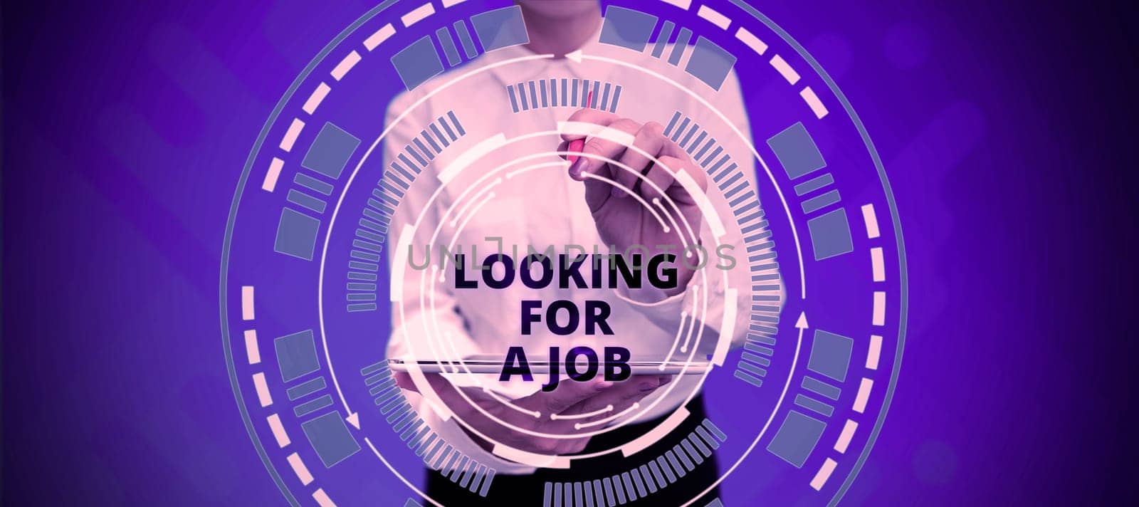 Hand writing sign Looking For A Job, Conceptual photo Unemployed seeking work Recruitment Human Resources