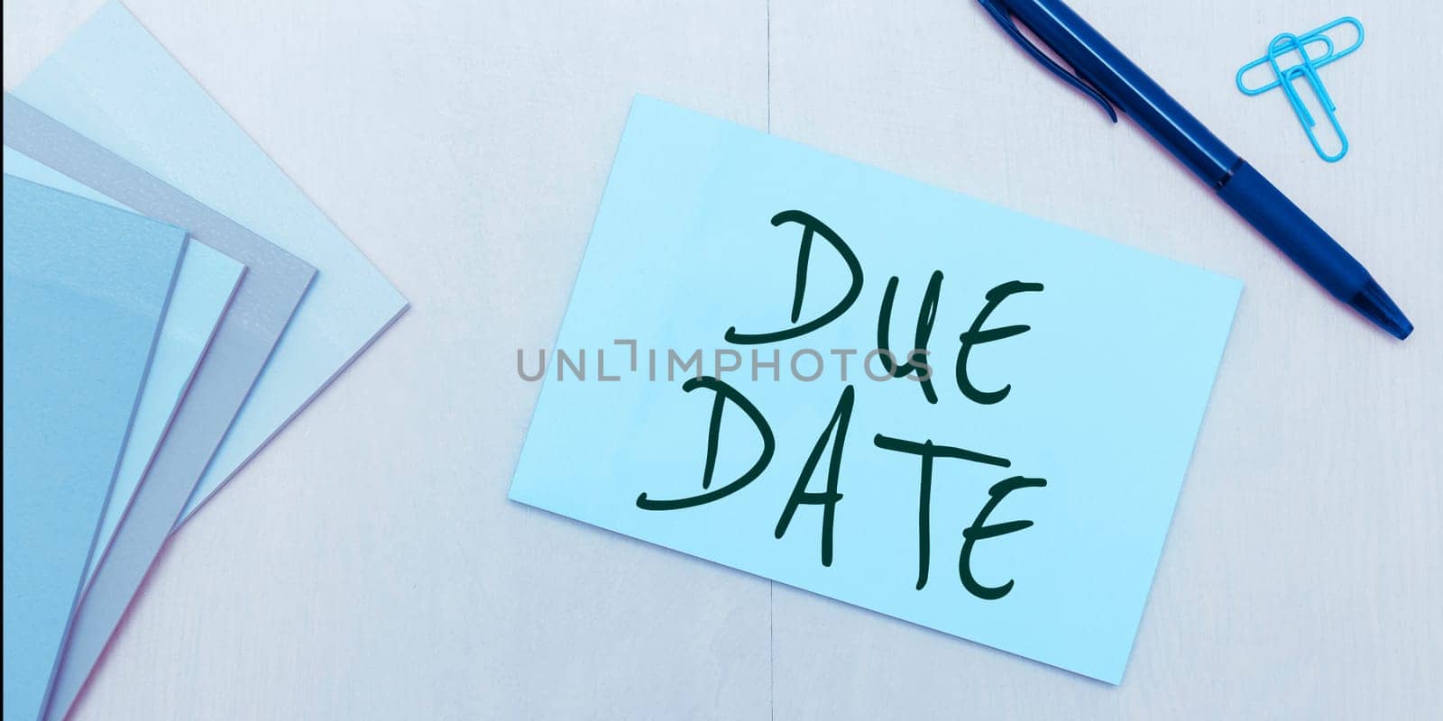 Conceptual display Due Date, Word for The date when payment should be received by the person or company