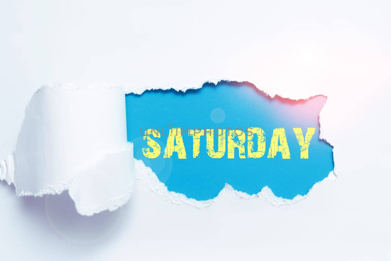 Sign displaying Saturday, Business approach First day of the weekend Relaxing time Vacation Leisure moment