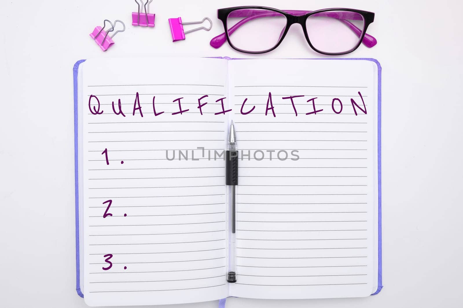 Sign displaying Qualification, Business showcase Officially permission and certification to perform a particular job