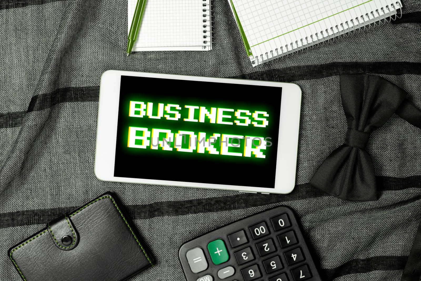 Text sign showing Business Broker, Conceptual photo publishing short-form content of a business