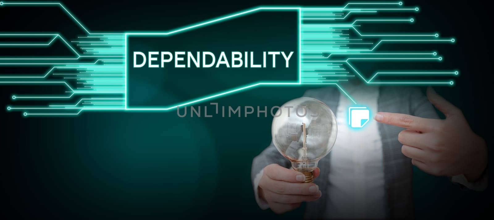 Text showing inspiration Dependability, Business approach capable of being trusted or depended on
