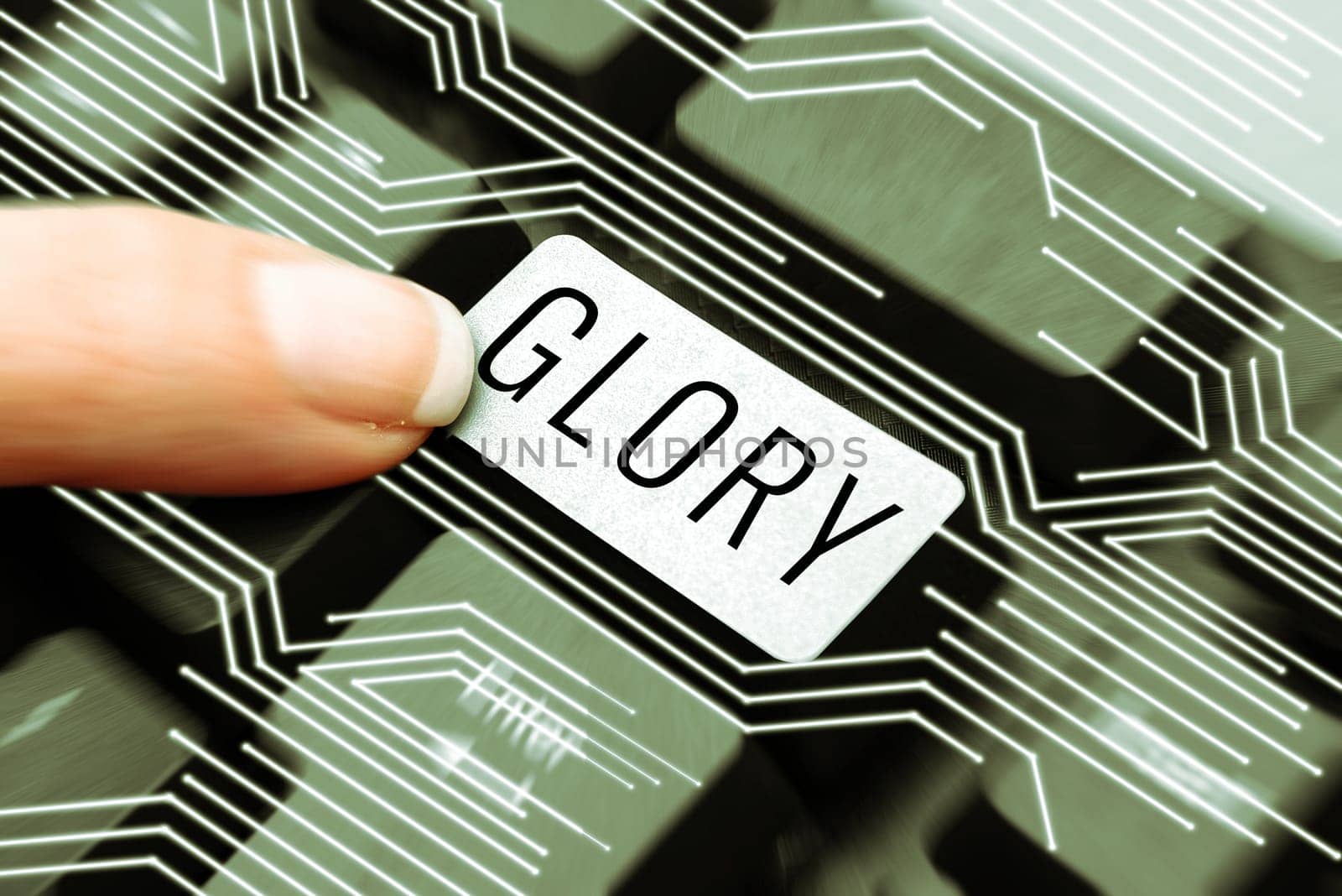 Conceptual display Glory, Business overview high renown or honor won by notable achievements To take pride